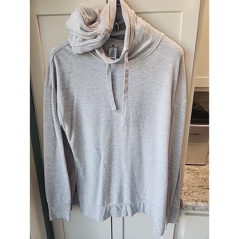 Active Life Sz LHeather Grey‎ Modal/Polyester/Spandex Hoodie Pullover
